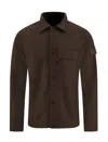 Stone Island Ghost Virgin Wool Blend Overshirt In Brown