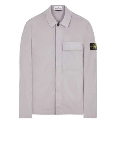 Stone Island Shirts Grey Cotton, Elastane In Gray