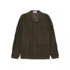 Stone Island Ribbed Corduroy Shirt Jacket In Brown
