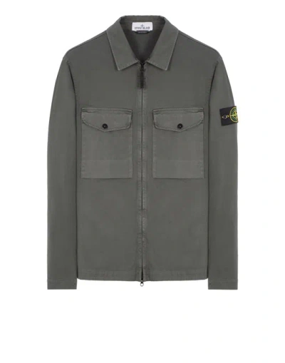 Stone Island Shirts Green Cotton, Elastane