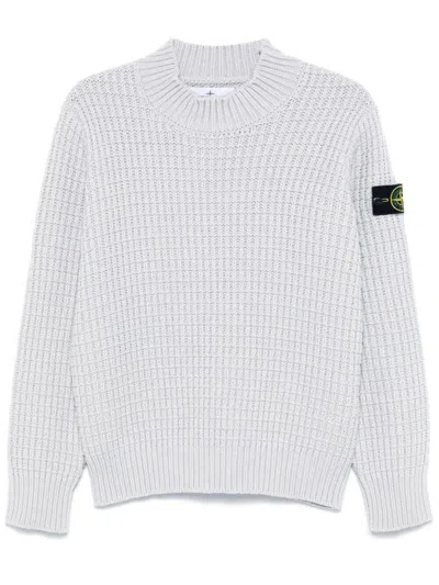 Stone Island Mock Neck 3d Knitted Jumper Clothing In Grey