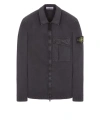Stone Island Crinkle Reps Compass-badge Lightweight Jacket In Gray