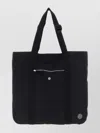 Stone Island Logo Patch Shopping Bag Tote Bag Black In Black