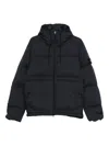 Stone Island Down Parka In Cordura Ripstop Matt Nylon Clothing In Black