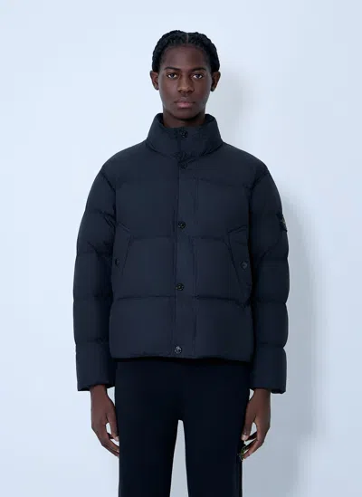 Stone Island Short Down Jacket In Black