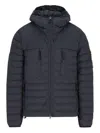 Stone Island Seamless And Anti-drop Hooded Down Jacket Clothing In Blue