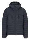 Stone Island Nylon Stretch Down Jacket In Blue