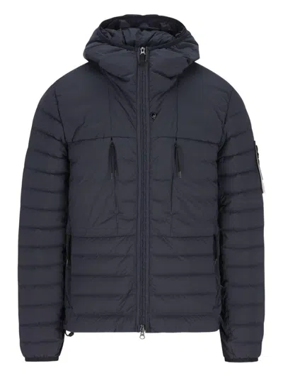 STONE ISLAND Short down jacket with logo patch STONE ISLAND