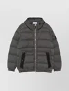 Stone Island Short Hooded Down Jacket In Gray