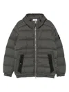 Stone Island Short Hooded Down Jacket In Gray