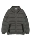 Stone Island Short Hooded Down Jacket In Gray