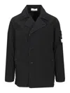 Stone Island Short Nylon Trench Coat Jackets Blue