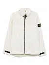 Stone Island Plated-ovd Raw-linen Jacket In Neutral