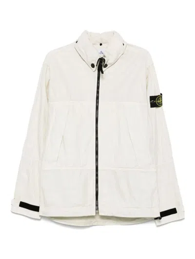 Stone Island Plated-ovd Raw-linen Jacket
