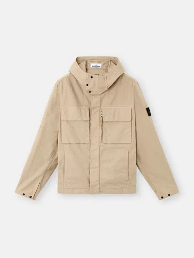 Stone Island Short Parka In Neutral