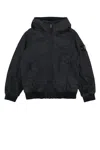 Stone Island Compass-badge Hooded Bomber Jacket In Black