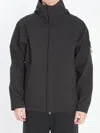 Stone Island Parka With Drawstring Hem And Hood In Black