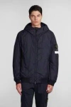 Stone Island Short Parka In Blu