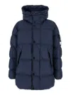 Stone Island Reversible Padded Hooded Down Jacket In Blue