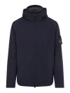 Stone Island Short Parka In Blue