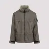 Stone Island Logo Patch Zip-up Jacket In Military Green