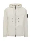 Stone Island Short Parka In White