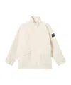 Stone Island Short Parka With Detachable Lining And Elbow Patches In Neutral