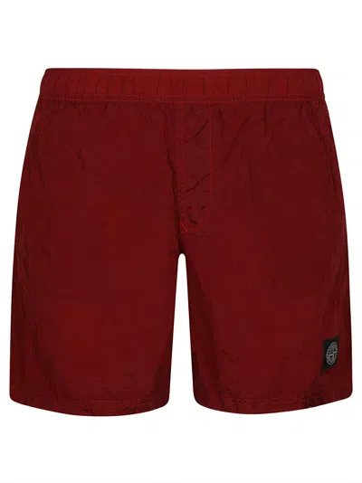 Stone Island Short In Red