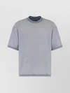 Stone Island Short Sleeve Cotton Sweater In Blue