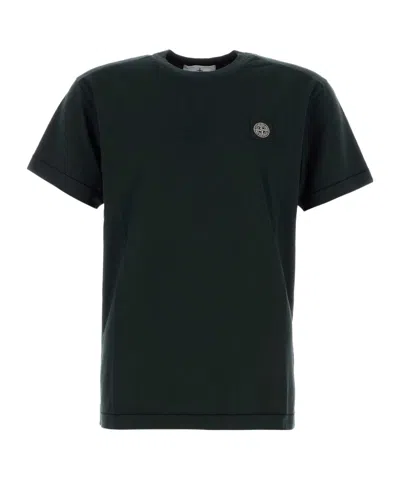Stone Island Short Sleeve Crewneck T-shirt In Green