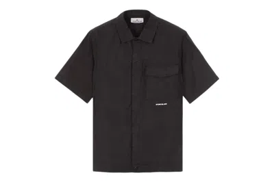 Pre-owned Stone Island Short Sleeve Overshirt Black