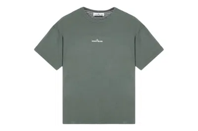 Pre-owned Stone Island Short Sleeve 'scratched Paint One' T-shirt Musk Green