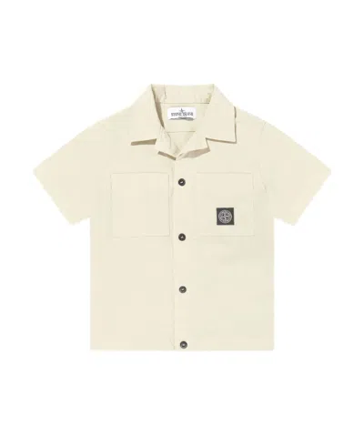 Stone Island Short Sleeve Shirt In Sand-colored