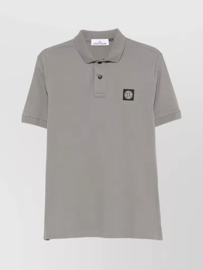 STONE ISLAND SHORT SLEEVE SHIRT WITH STRAIGHT HEM