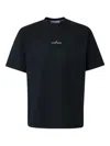 Stone Island Casual Black T-shirt With Graphic Design And Subtle Logo