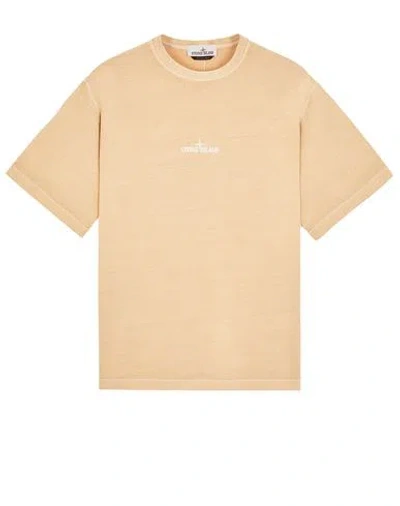 Stone Island T-shirt Manches Courtes Beige Coton