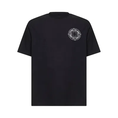 Pre-owned Stone Island Short-sleeve T-shirt  'black' | Men's Size L