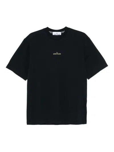 Stone Island Crew Neck Short Sleeves In Black