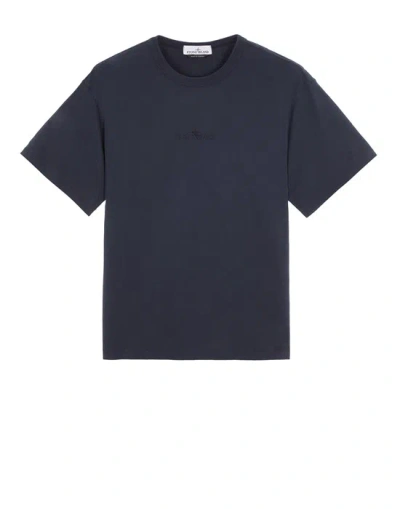 Stone Island Short Sleeve T-shirt Blue Cotton