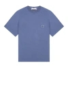 Stone Island Short Sleeve T-shirt Blue Cotton In Blue