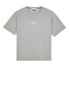 Stone Island Short Sleeve T-shirt Grey Cotton In Gray