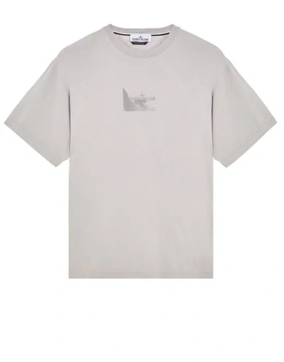 Stone Island Short Sleeve T-shirt Grey Cotton In Gray