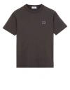 Stone Island T-shirt Manches Courtes Gris Coton In Gris