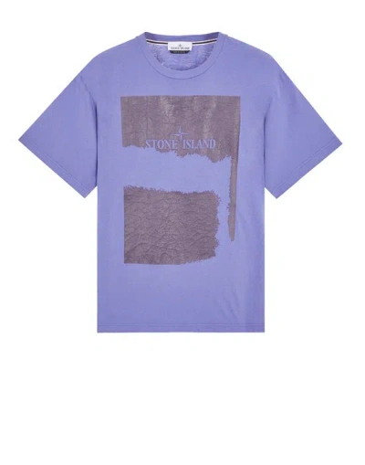 Stone Island Short Sleeve T-shirt Purple Cotton
