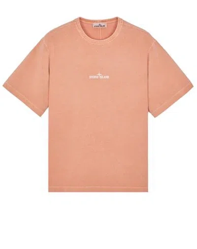 Stone Island T-shirt Manches Courtes Rouge Coton