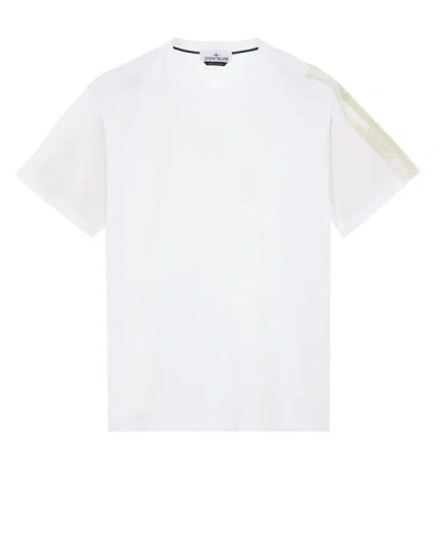 Stone Island Short Sleeve T-shirt White Cotton In Blanc