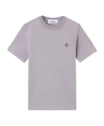 Stone Island Short-sleeve T-shirt With Compass Patch In Lilac