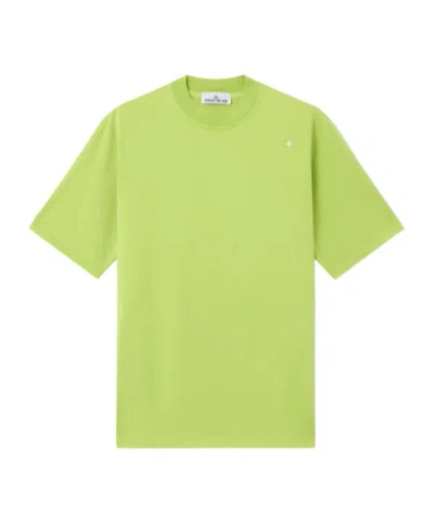 Stone Island Short-sleeve T-shirt With Star Embroidery In Green