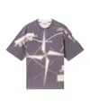 Stone Island Cotton Crew Neck T-shirt With Graphic Print In Gray