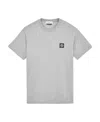 Stone Island Logo-patch Cotton T-shirt In Gray